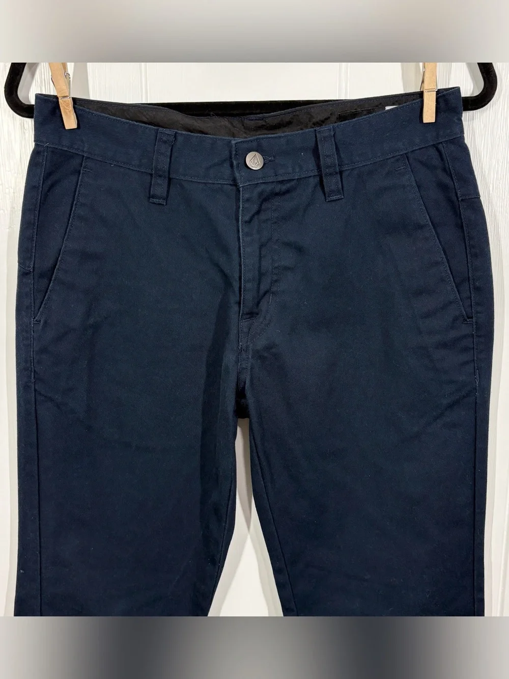 Volcom Mens Chino Pants Size 29 Navy Blue Tapered